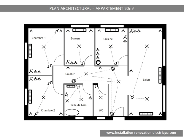plan d'un appartement de 100m2